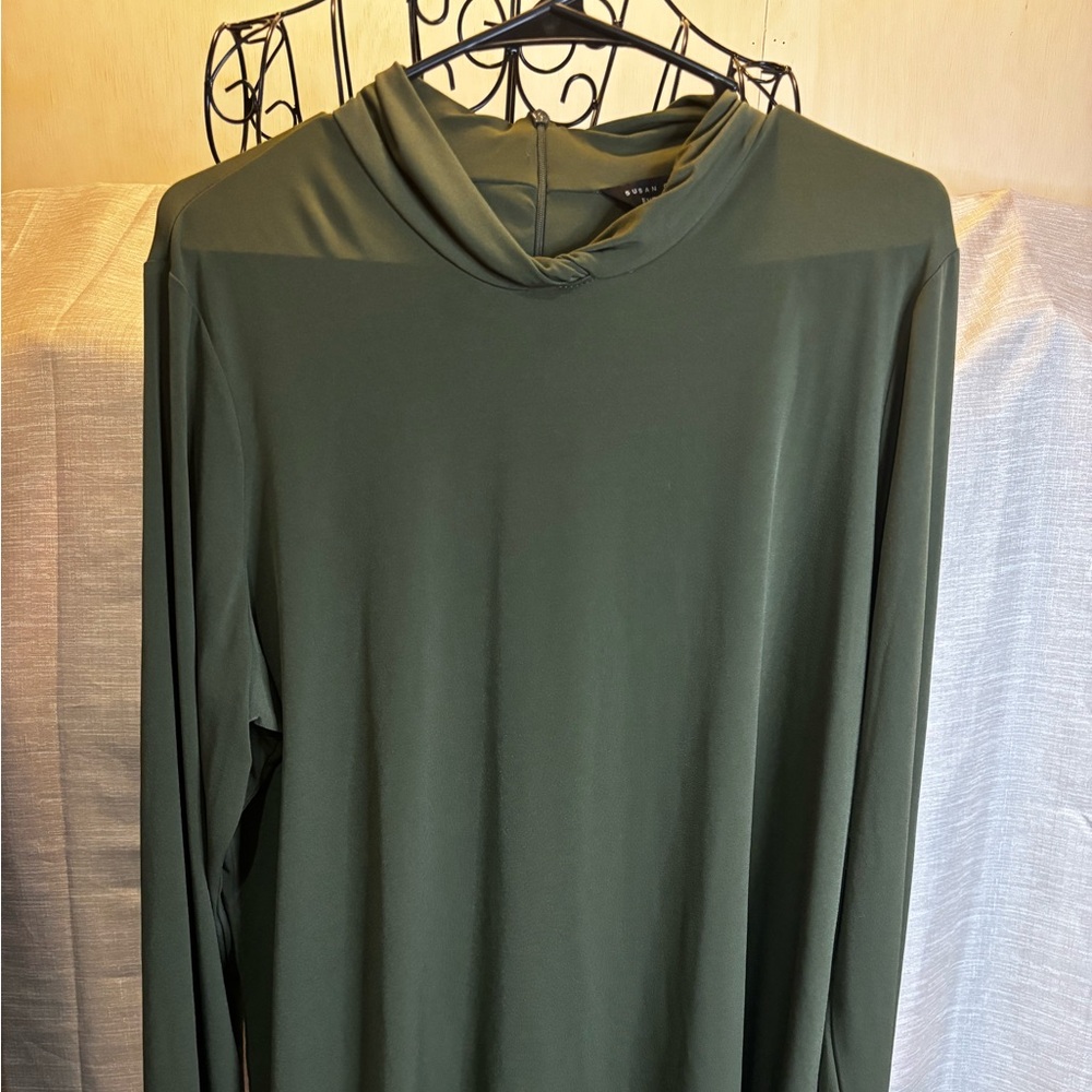Sussan Olive Green Long Sleeve Top